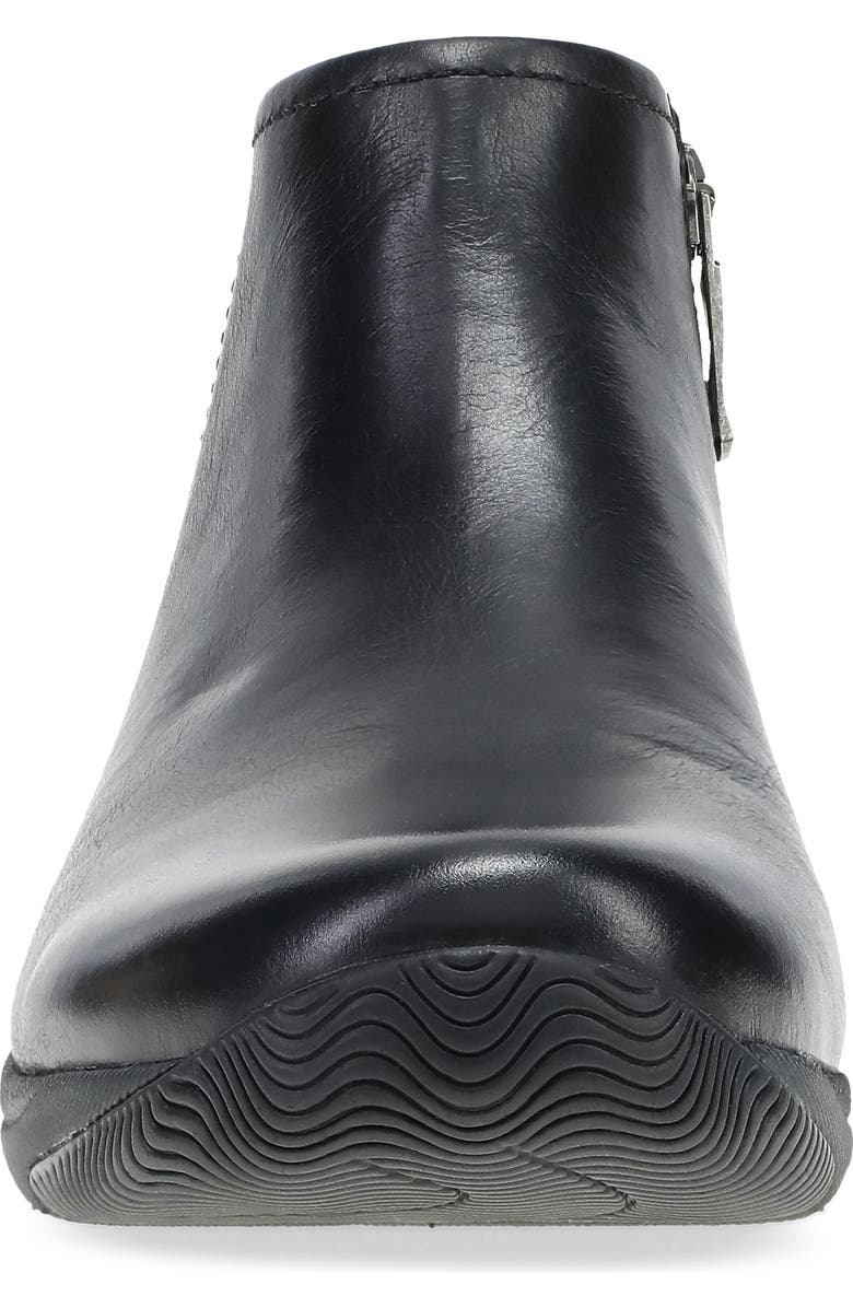 Dansko Sherry Bootie, Alternate, color, Black Waxy Burnished