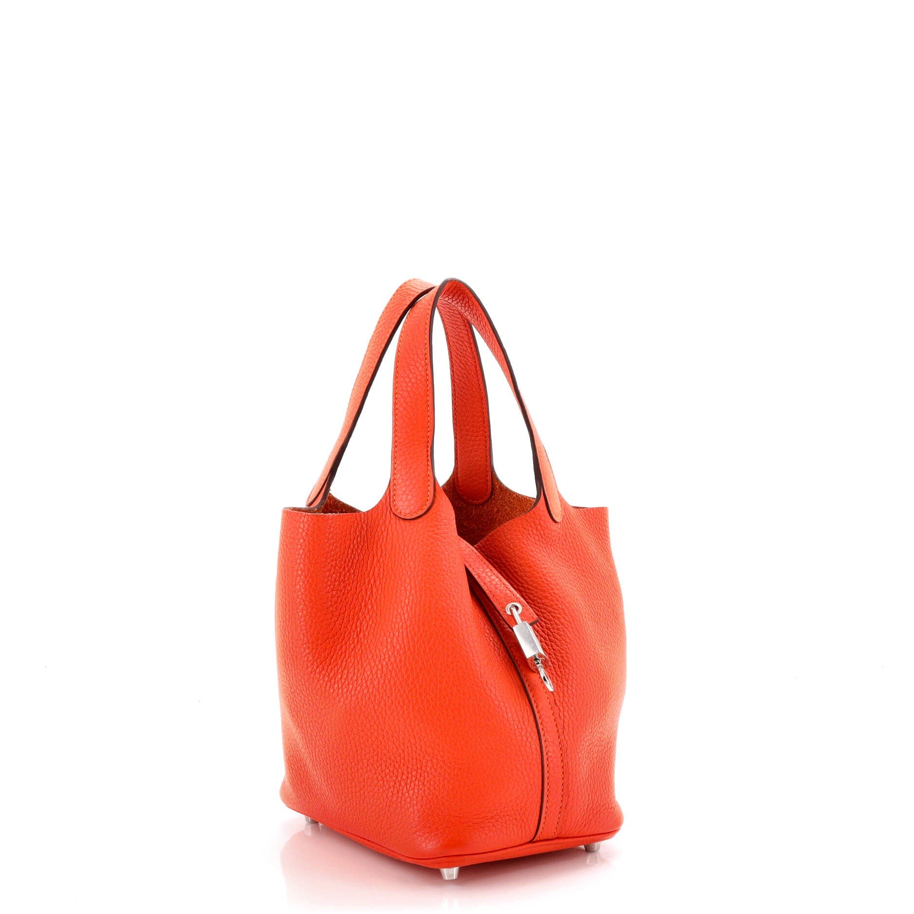 Pre-Owned Hermes Picotin Lock Bag Clemence PM, Alternate, color, Feu