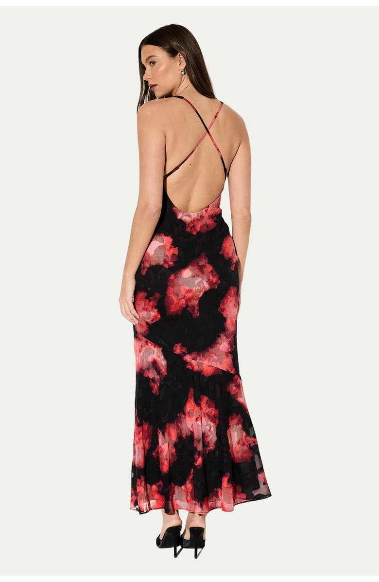 MissPap Burnout Scoop Neck Bias Maxi Dress, Alternate, color, Multi