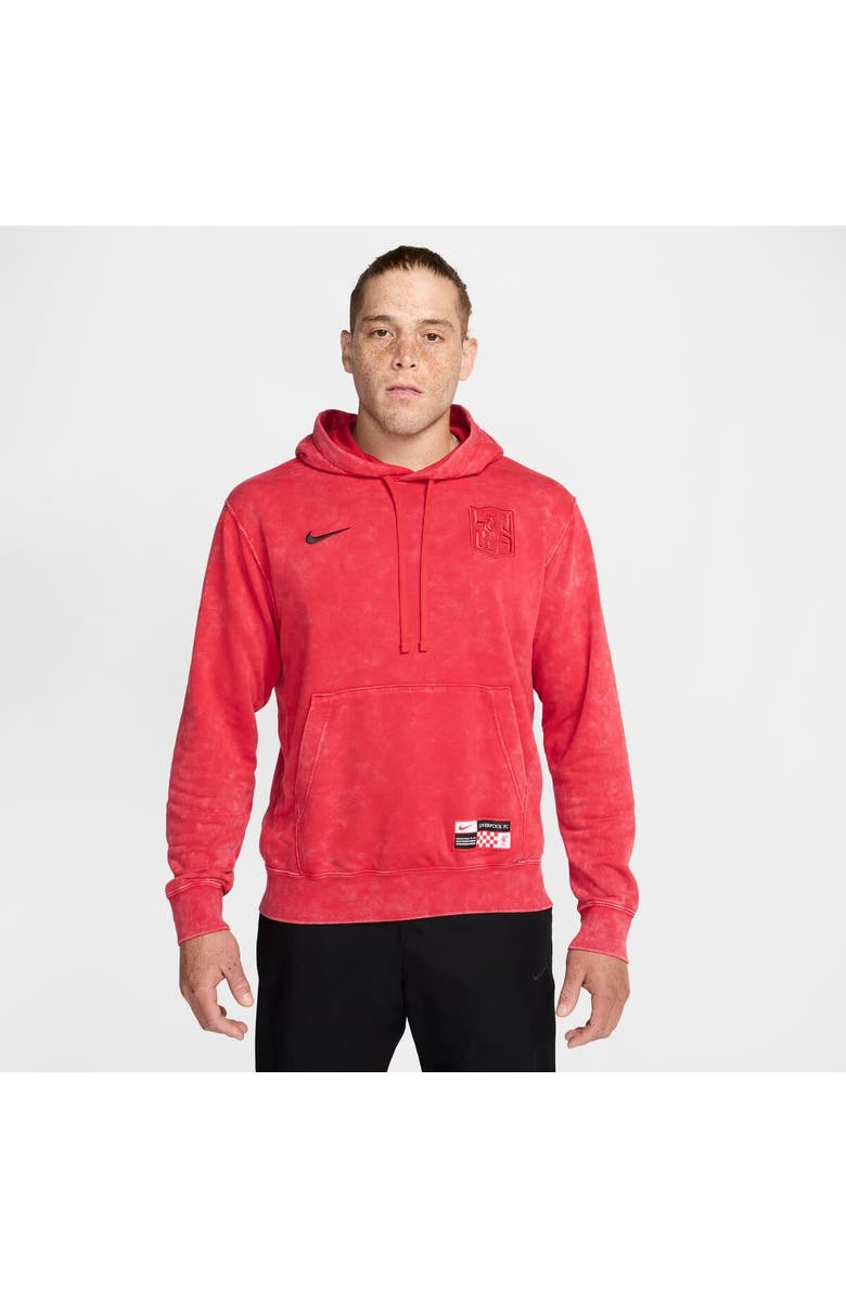 Nike Men's Nike Red Liverpool Club Pullover Hoodie, Alternate, color,