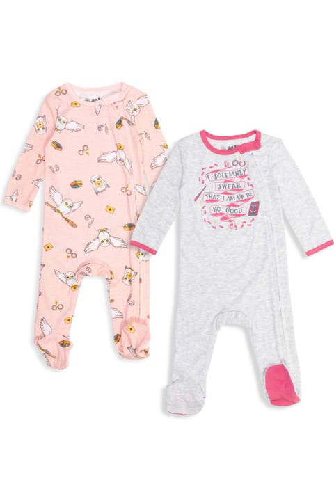 Hedwig Girls' 2-Pack Footed One-Piece Sleep N' Play
