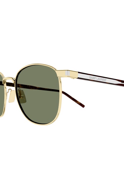 Saint Laurent 51mm Phantos Sunglasses In Gold