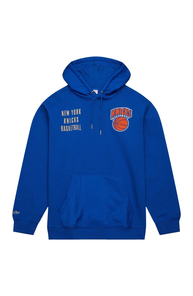 Mitchell & Ness Men's Mitchell & Ness Blue New York Knicks Team OG 2.0 Vintage Logo Fleece Pullover Hoodie, Alternate, color,