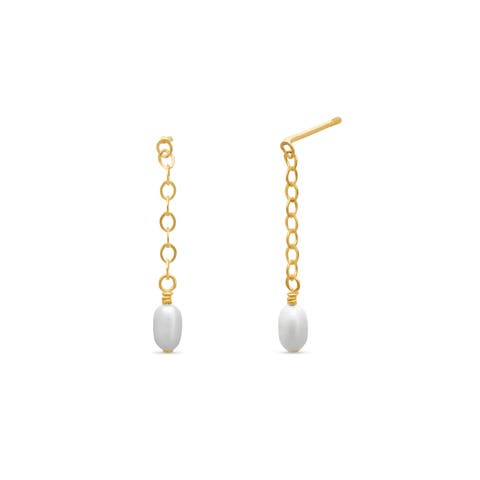 Lila Short Pearl Drop Earrings