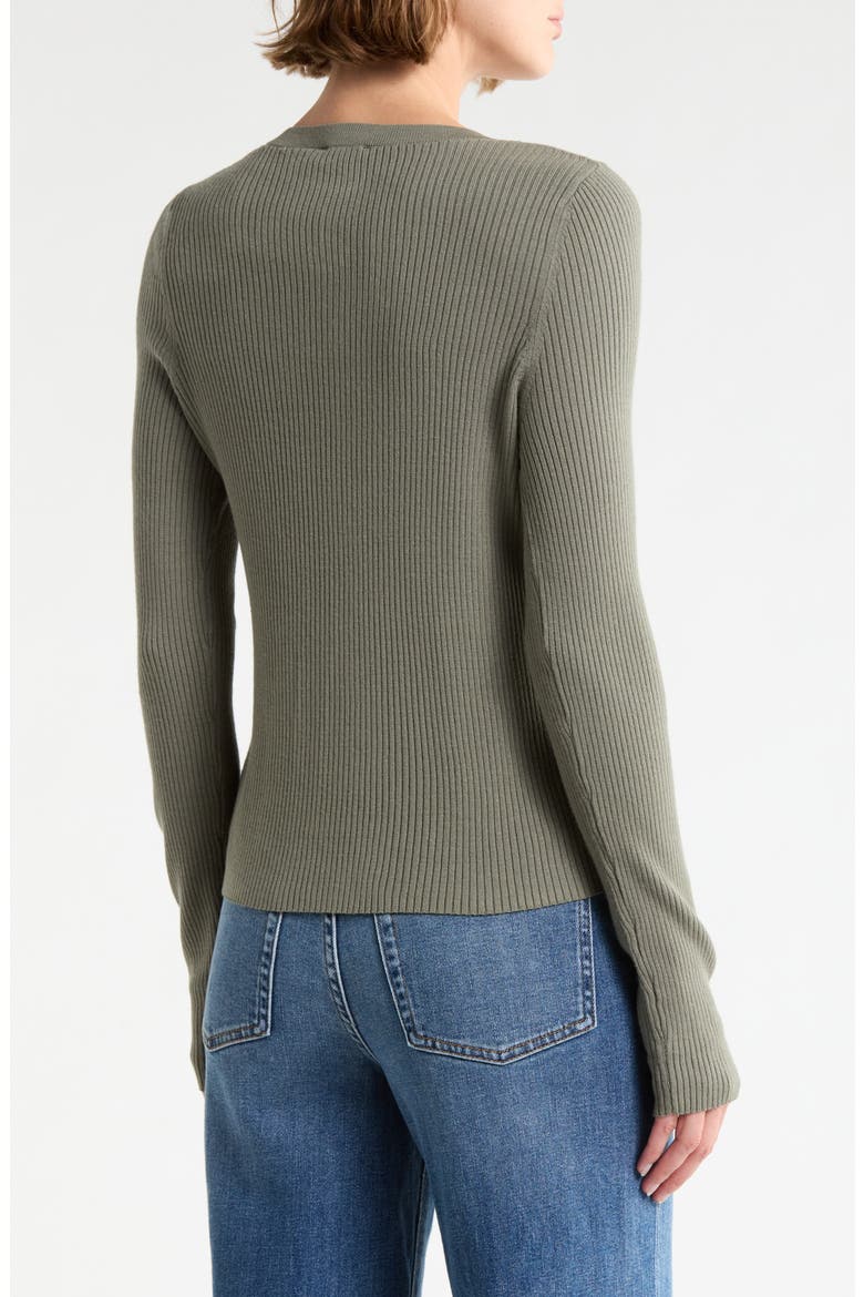 Jette Long Sleeve Cardigan, Alternate, color, OLIVE GREEN