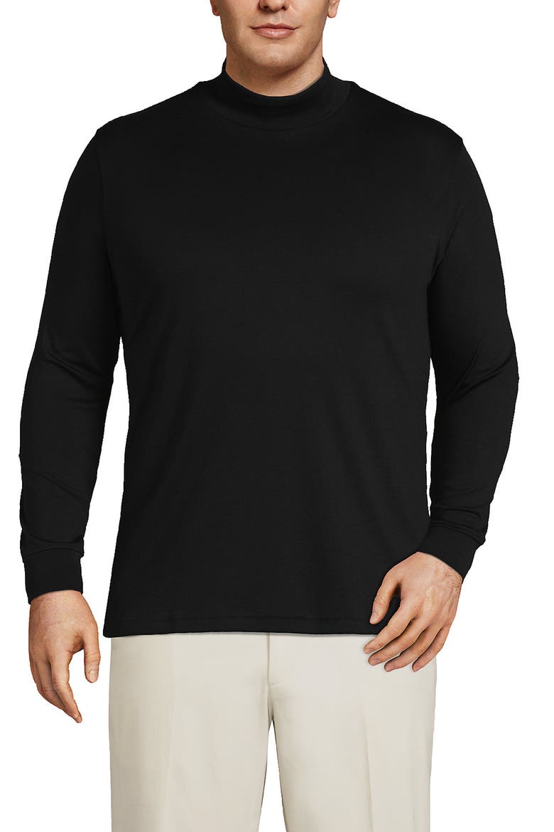 Cotton Supima Mock Turtleneck, Alternate, color, Black