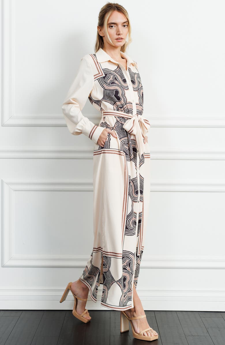 CIEBON Clamena Long Sleeve Maxi Dress, Alternate, color, Cream