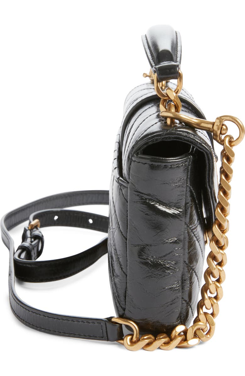 Saint Laurent Mini College Matelassé Leather Crossbody Bag, Alternate, color,