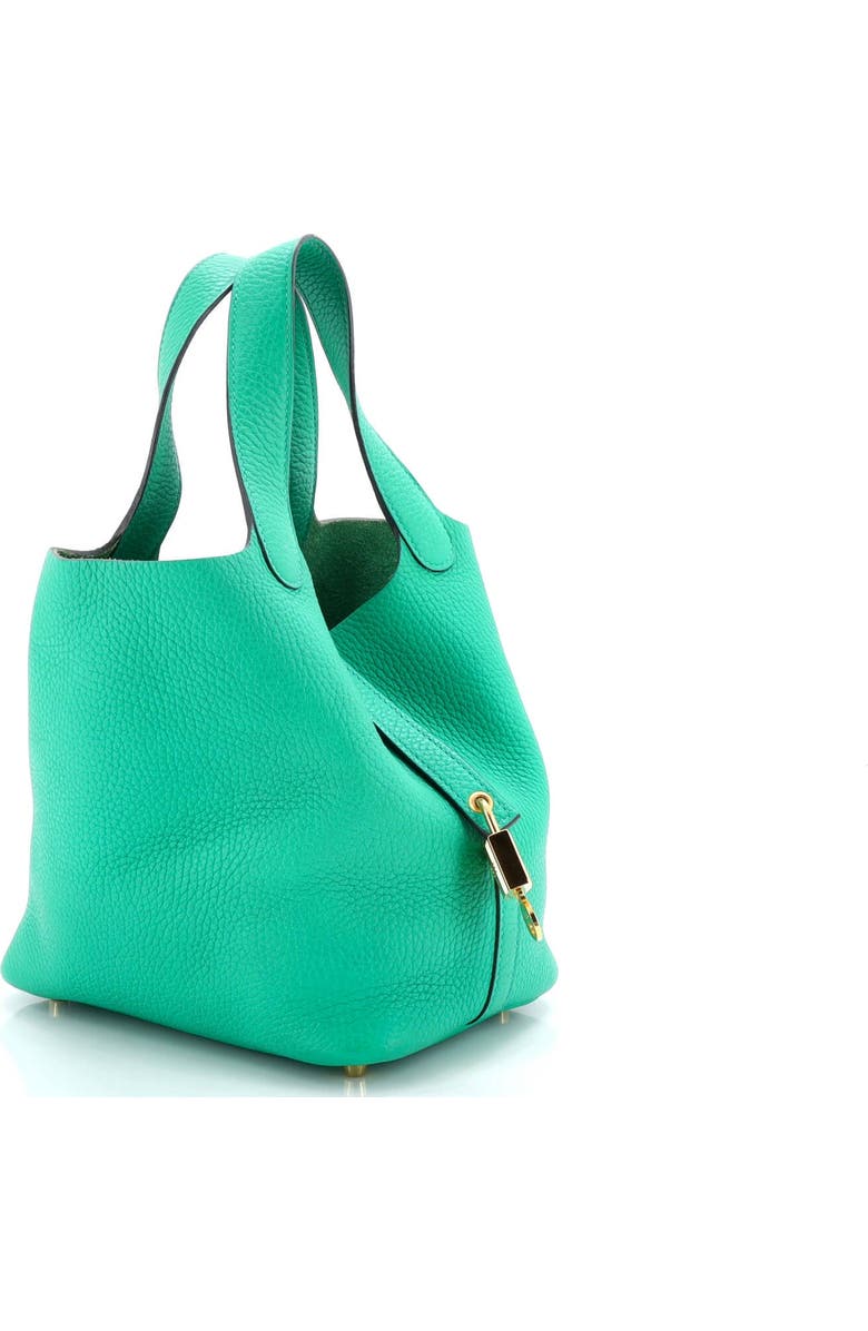 Pre-Owned Hermes Picotin Lock Bag Clemence PM, Alternate, color, Menthe