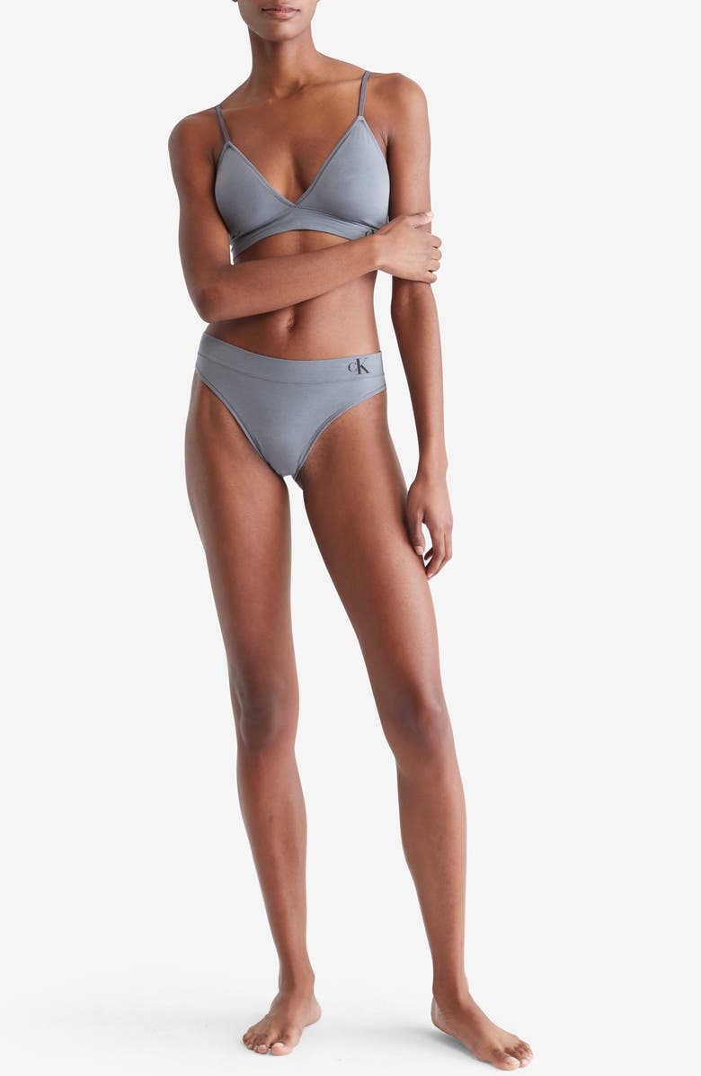 Calvin Klein Naturals Wireless Cotton Blend Bra, Alternate, color, 