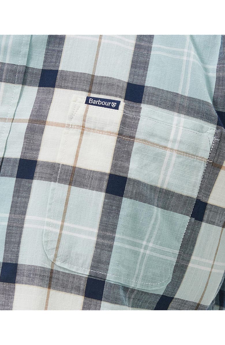 Barbour Delton Tailored Fit Plaid Short Sleeve Cotton Button-Down Shirt, Alternate, color,