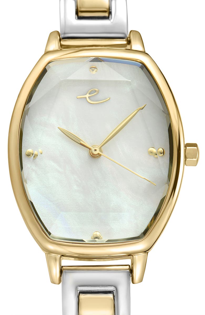 Ettika Classic Triple Link Watch, Alternate, color, Mother Of Pearl And Mixed