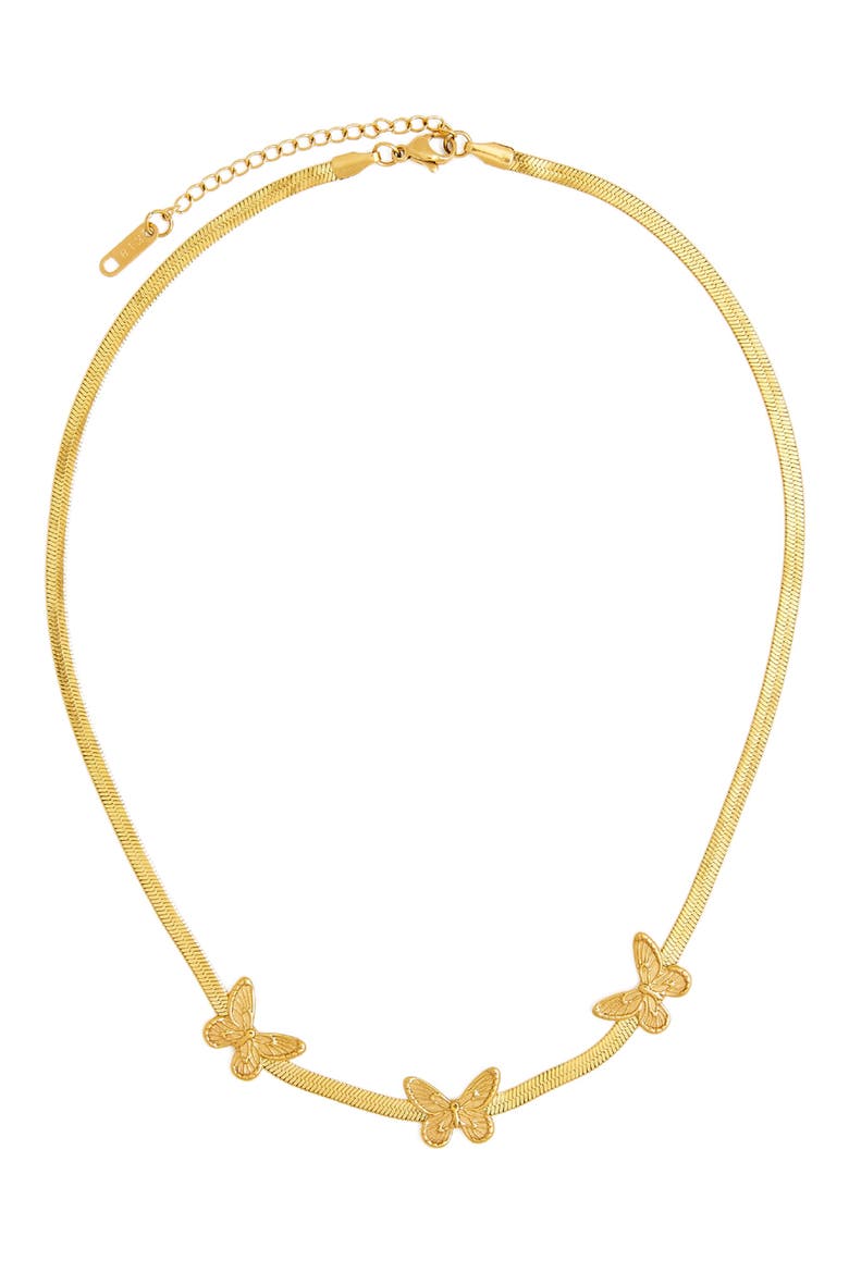 Emil Butterfly Charm Necklace, Main, color, GOLD