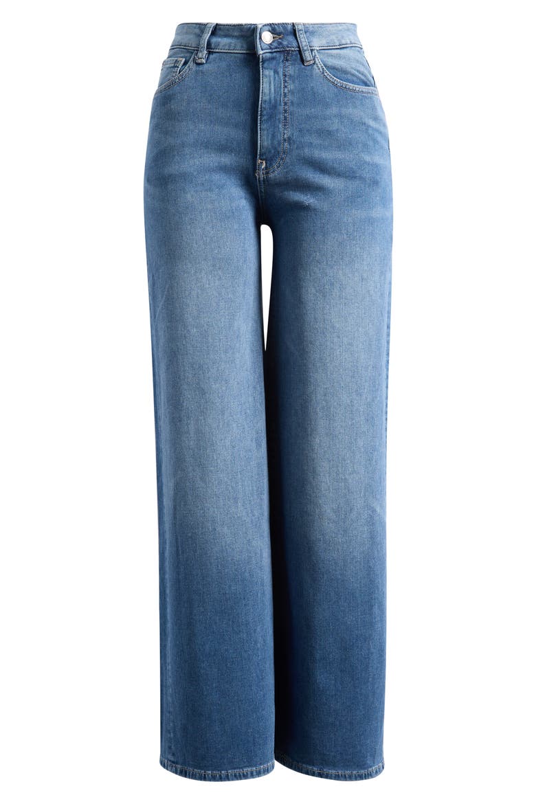 NCE High Waist Wide Leg Jeans, Alternate, color, DAY DREAMER