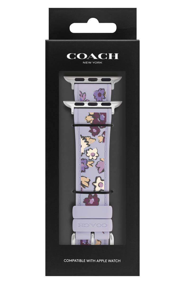 COACH 20mm Apple Watch<sup>®</sup> Watchband, Alternate, color, Purple