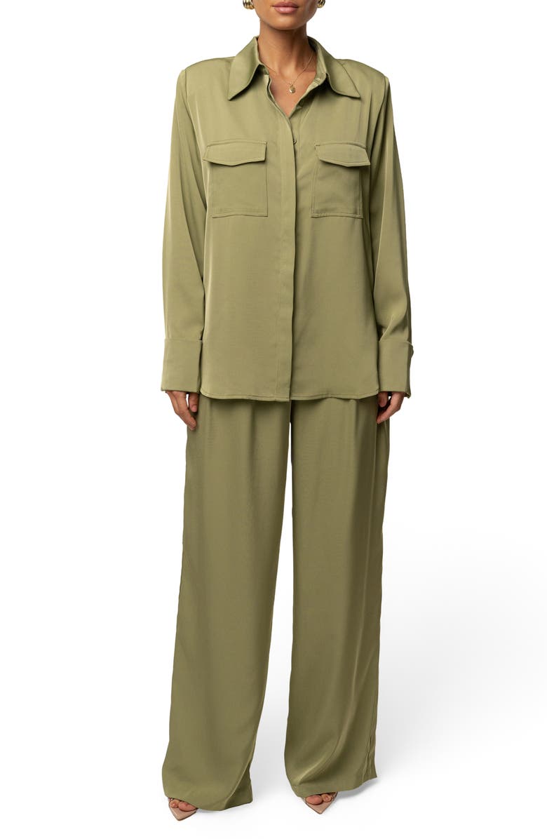 JLUXLABEL Misty Button-Up Shirt, Alternate, color, Green