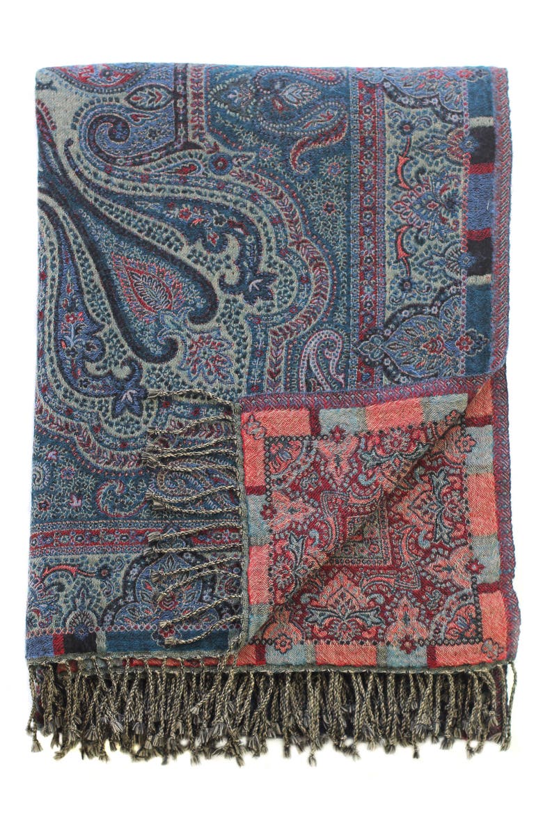 MELANGE HOME Brittany Wool Throw - 50"x70", Main, color, 