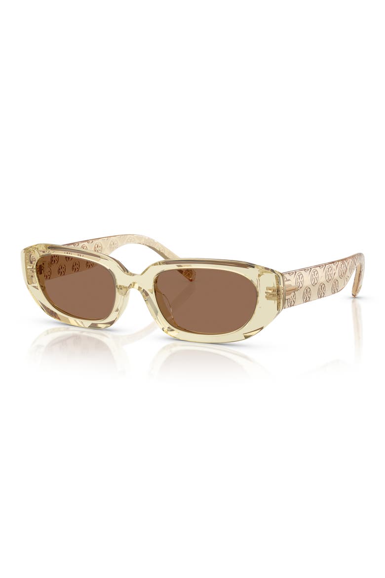 52mm Rectangular Sunglasses, Alternate, color, YELLOW