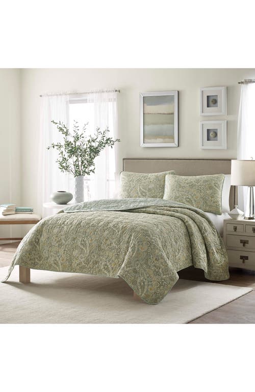 Stone Cottage Emilia Reversible Quilt & Sham Set In Green