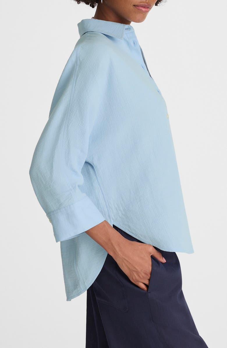 Madewell Cotton Double Gauze Oversize Shirt, Alternate, color, Light Pool