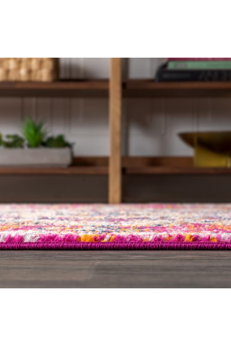 Bohemian FLAIR Boho Vintage Medallion Area Rug, Alternate, color, Pink/Cream
