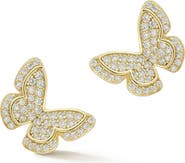 GLAZE JEWELRY Pavé Cubic Zirconia Butterfly Stud Earrings