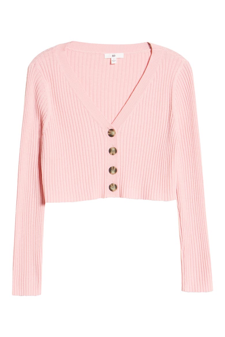 Cropped Cardigan, Alternate, color, PINK CANDY