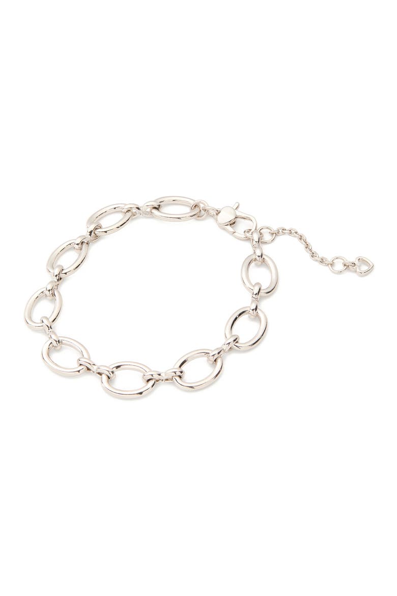 charm chain bracelet, Main, color, SILVER