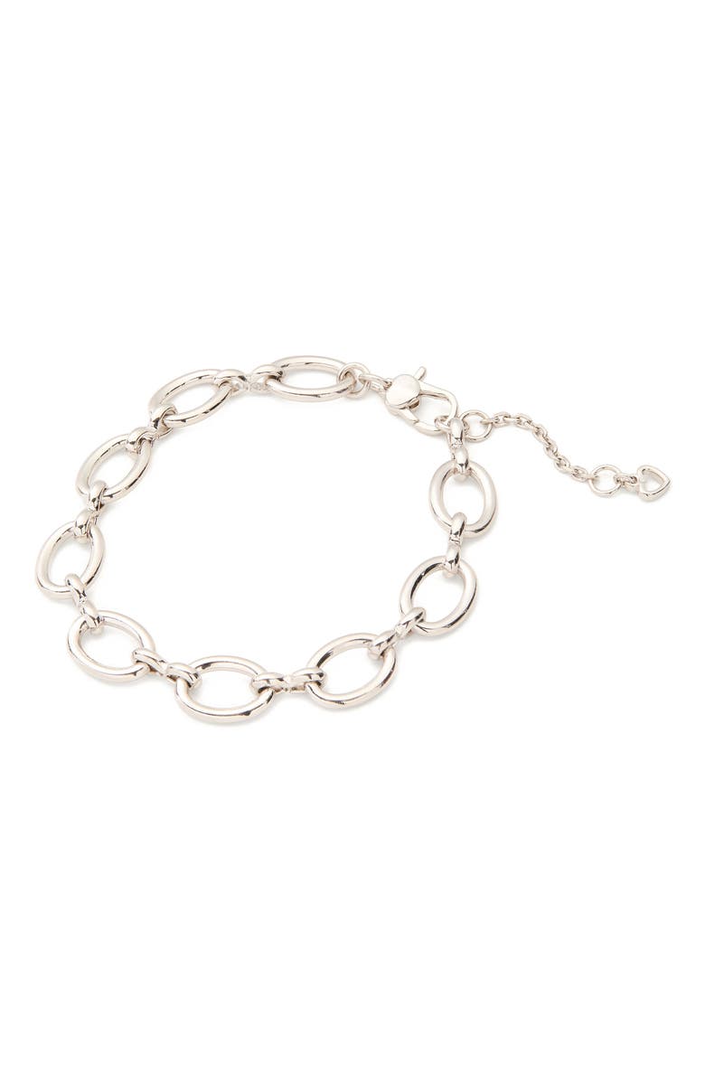 Kate Spade New York charm chain bracelet, Main, color, Silver