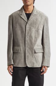 Lemaire Single Breasted Suede Jacket
