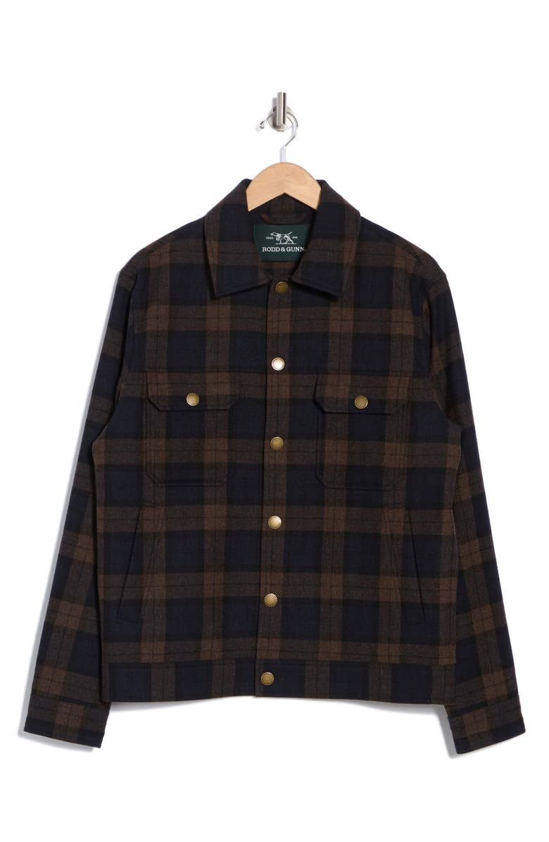 Rodd & Gunn Plaid Wool Blend Trucker Jacket, Alternate, color, 