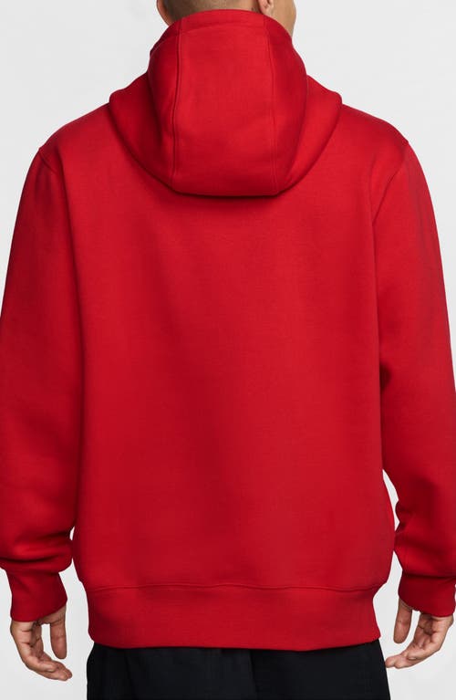Nike Club Fleece Pullover Hoodie In Red
