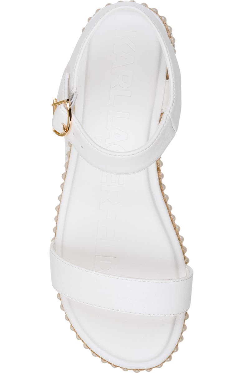 KARL LAGERFELD PARIS Claire Ankle Strap Sandal, Alternate, color, Bright White