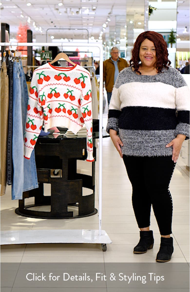 Cherry Crewneck Crop Sweater, sales video thumbnail