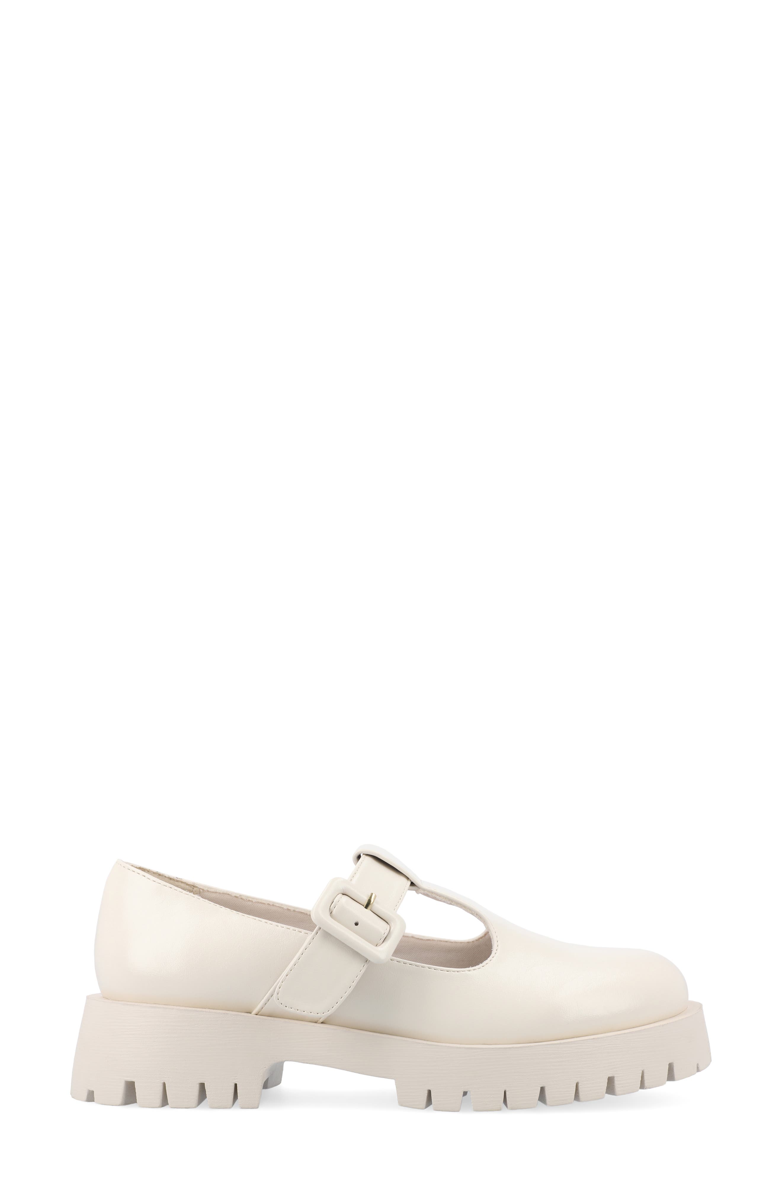 Journee Collection Suvi Mary Jane Loafer, Alternate, color, Bone