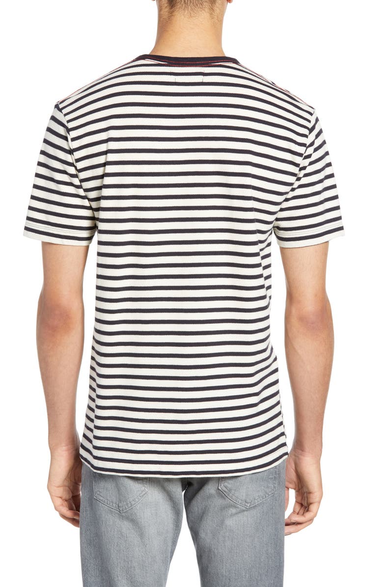 French Connection Breton Stripe Ringer Neck T-Shirt, Alternate, color, 