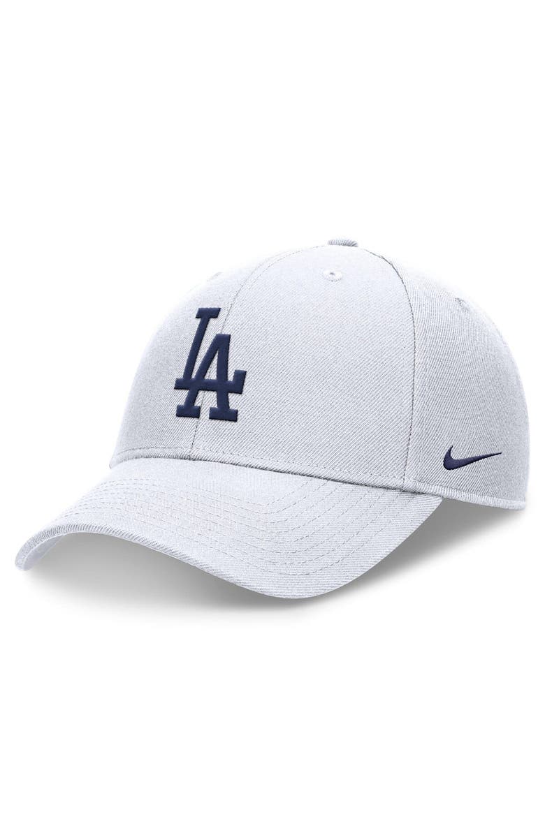 Nike Men's Nike White Los Angeles Dodgers Club Performance Adjustable Hat, Main, color, 