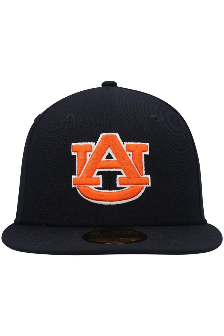 Men's New Era Navy Auburn Tigers Logo Basic 59FIFTY Fitted Hat, Alternate, color, Navy