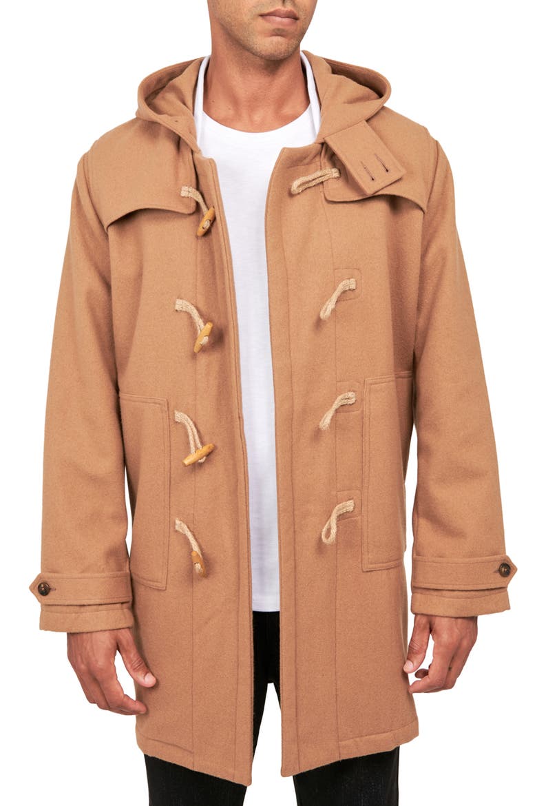 Solid Wool Toggle Coat, Main, color, KHAKI
