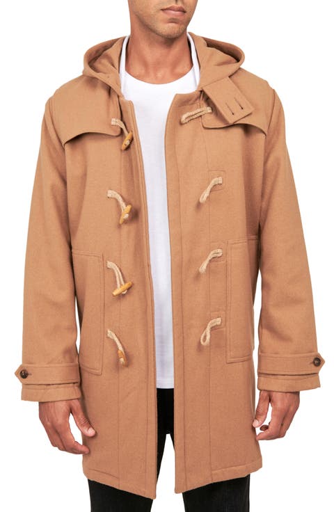 Solid Wool Toggle Coat