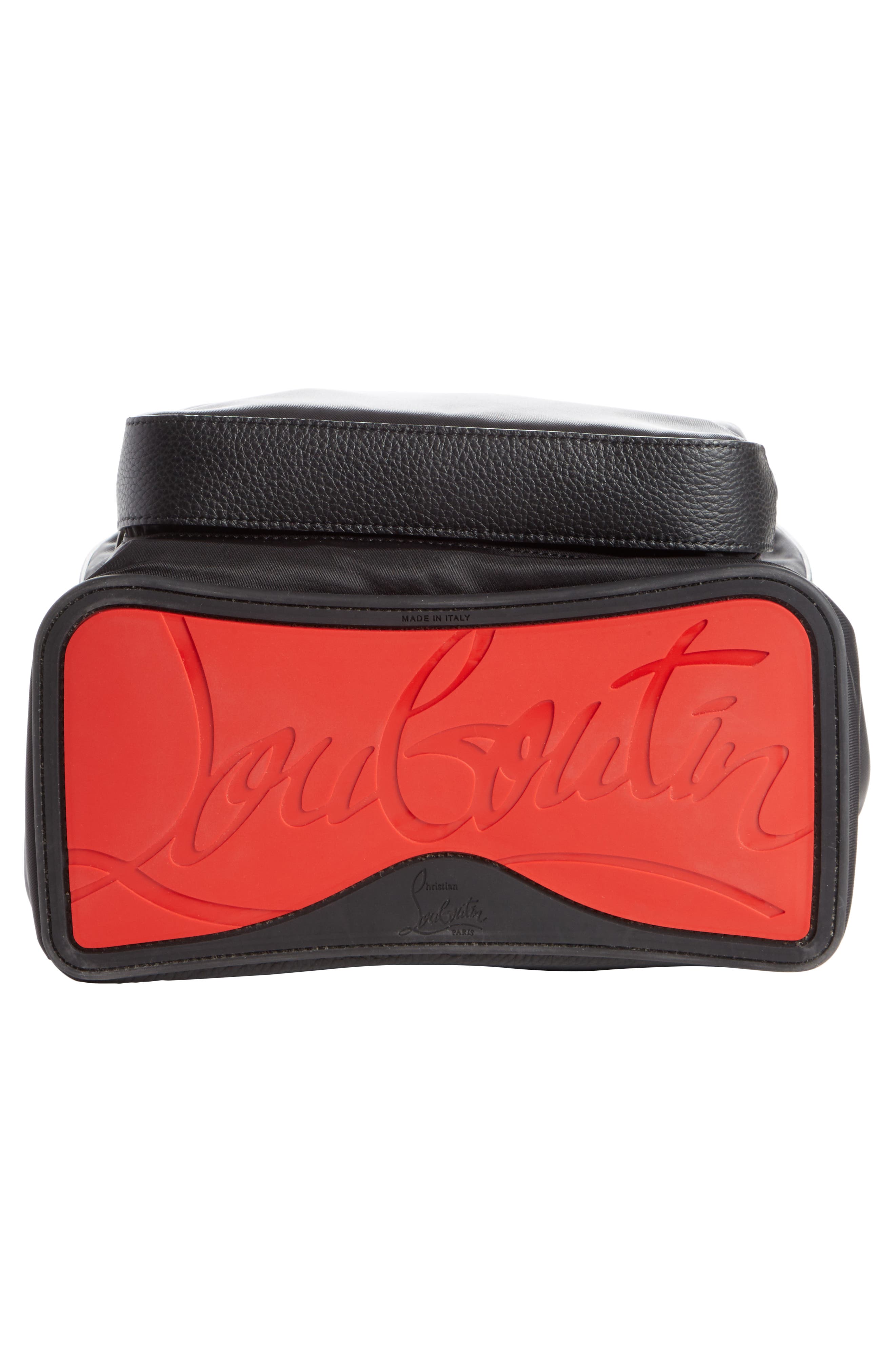 Christian Louboutin Small Backloubi Nylon Backpack, Alternate, color, 