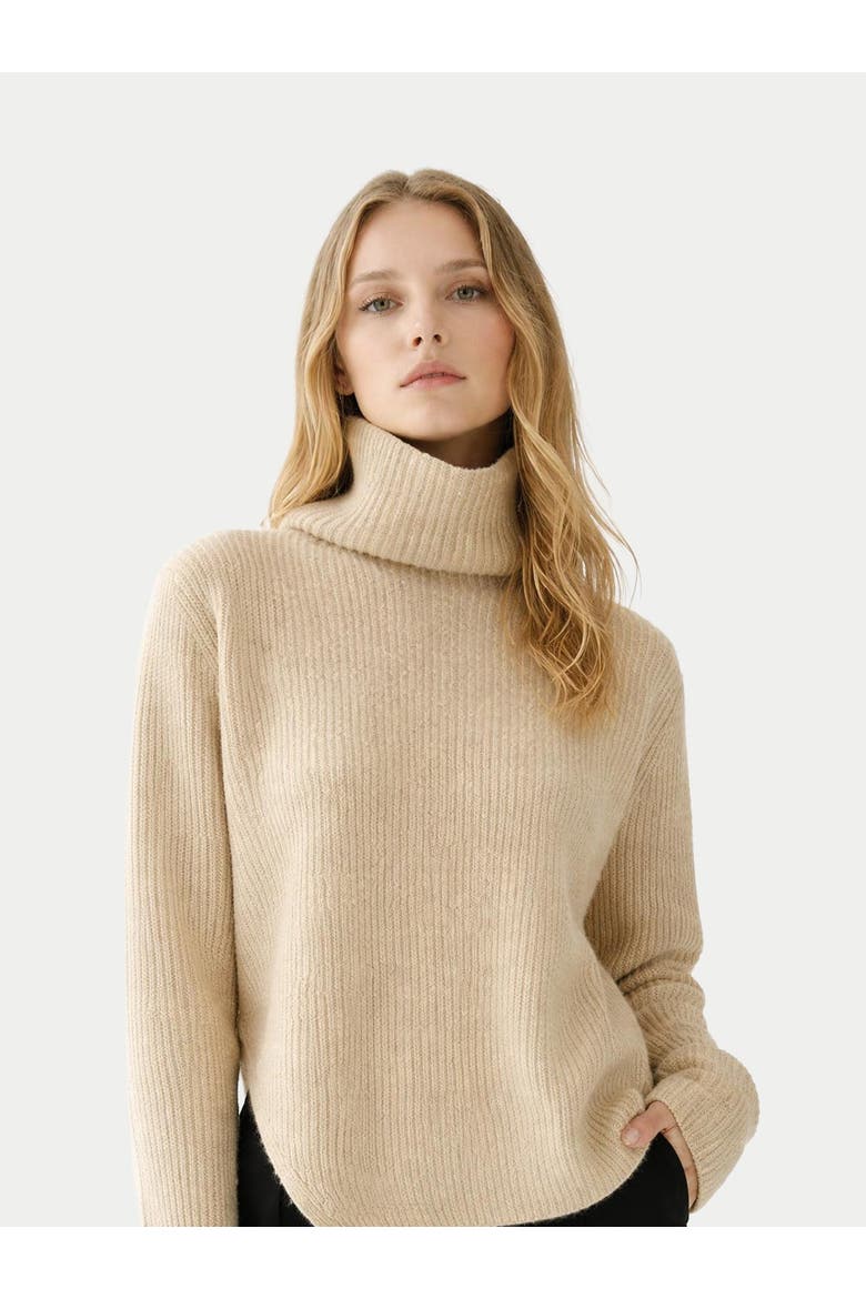 Cashmere Sweater with Detachable Collar, Main, color, beige
