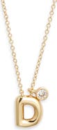 Chelsea28 Goldtone Initial Pendant Necklace