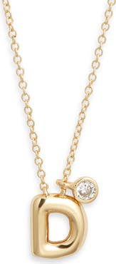 Chelsea28 Goldtone Initial Pendant Necklace
