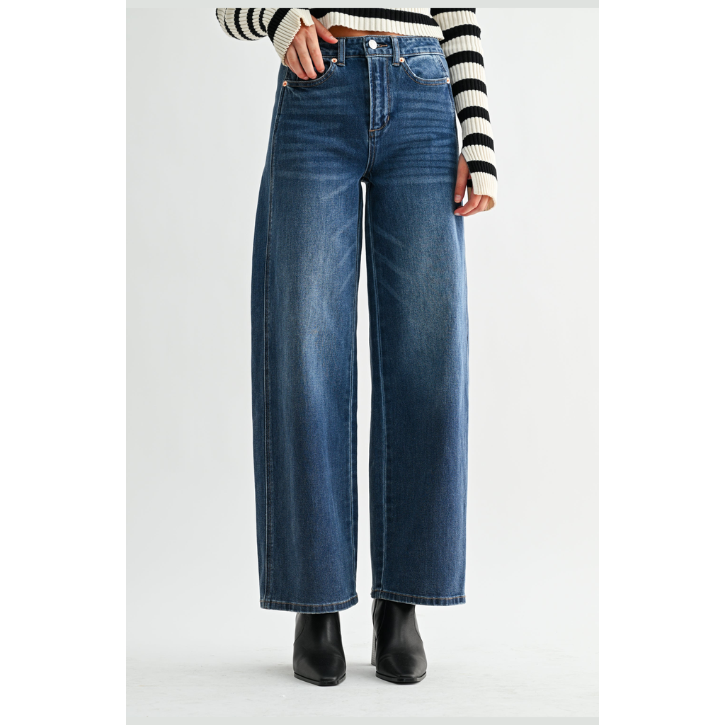 Jemina Denim High Rise Balloon Pant In Blue