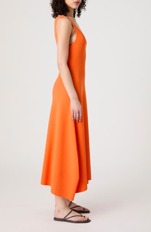French Connection V Neck Knit Fit And Flare Midi Dress