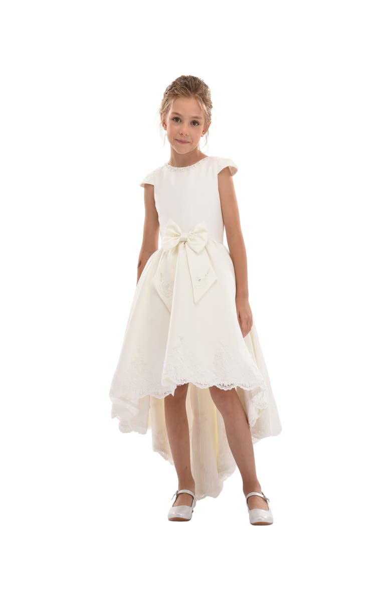Tulleen Cresci Hilo Bow Dress, Main, color, White