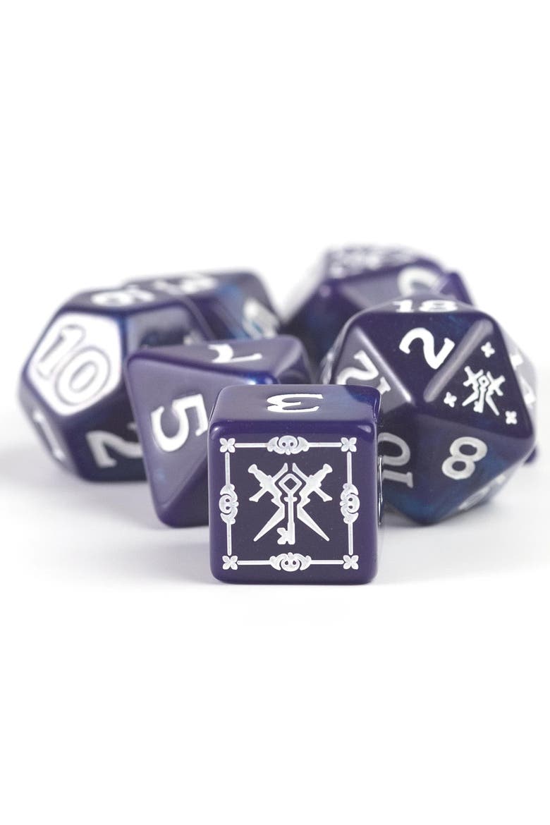 D&D Adventure Dice Rogue Purple, 15Pc Rpg Die Set, Alternate, color, Purple