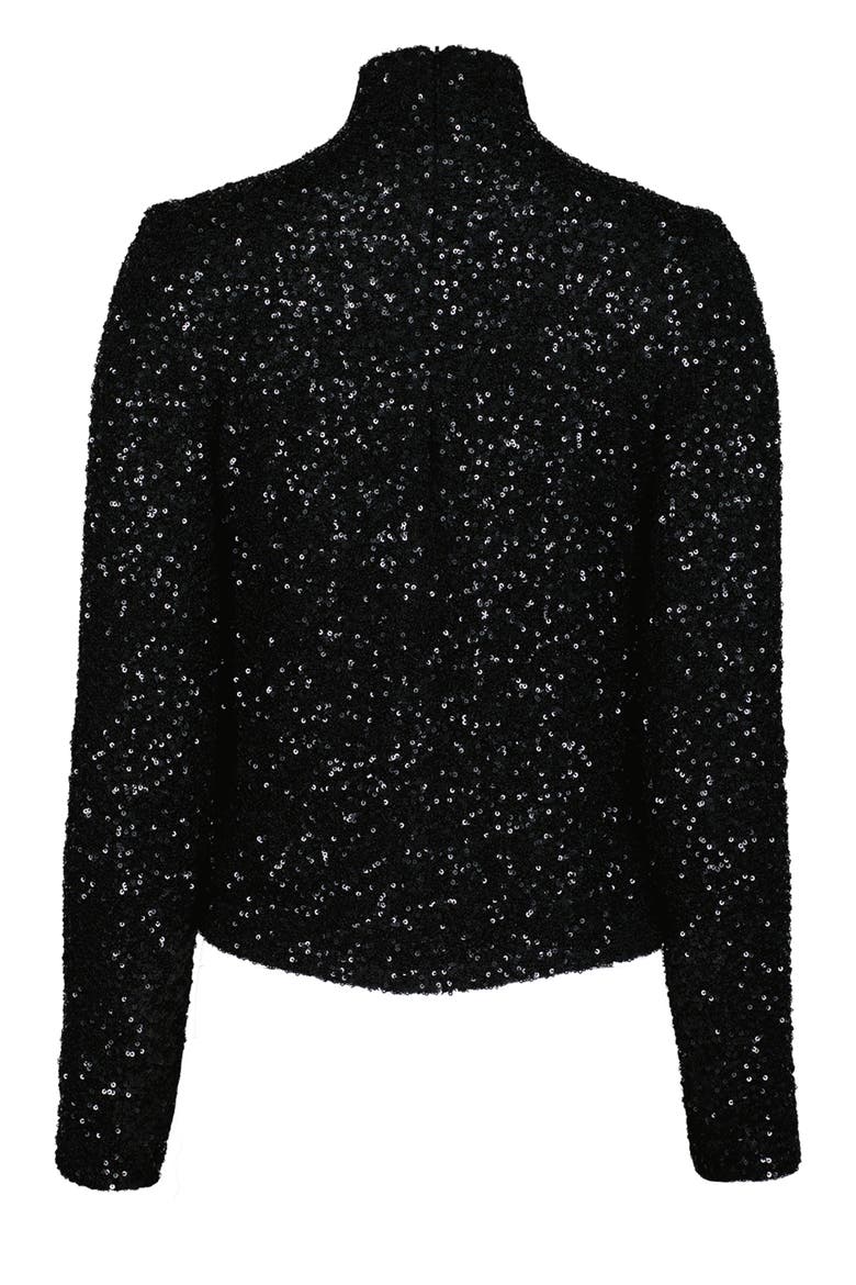 Sublime Funnel Neck Top, Alternate, color, Caviar