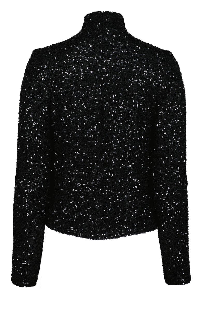 Bishop + Young Sublime Funnel Neck Top, Alternate, color, Caviar